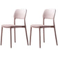 Contemporary Style Kitchen Chair Plastic Armless Open Back Dining Side Chair Pink 2 Piece Set Clearhalo ' kitchen&dining_furn' 'Dining Chairs' 'Dining Tables & Seating' 'dining_chair' 'furn' 'furn_dining_chair' 'Furniture' 'furniture_dining_chair' 'Kitchen & Dining Furniture' 'kitchen' 4588947
