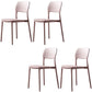 Contemporary Style Kitchen Chair Plastic Armless Open Back Dining Side Chair Pink 4 Piece Set Clearhalo ' kitchen&dining_furn' 'Dining Chairs' 'Dining Tables & Seating' 'dining_chair' 'furn' 'furn_dining_chair' 'Furniture' 'furniture_dining_chair' 'Kitchen & Dining Furniture' 'kitchen' 4588948