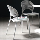 Contemporary Style Kitchen Plastic Chairs Dining Armless Open Back Side Chair Clearhalo ' kitchen&dining_furn' 'Dining Chairs' 'Dining Tables & Seating' 'dining_chair' 'furn' 'furn_dining_chair' 'Furniture' 'furniture_dining_chair' 'Kitchen & Dining Furniture' 'kitchen' 4588952