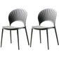 Contemporary Style Kitchen Plastic Chairs Dining Armless Open Back Side Chair Grey 2 Piece Set Clearhalo ' kitchen&dining_furn' 'Dining Chairs' 'Dining Tables & Seating' 'dining_chair' 'furn' 'furn_dining_chair' 'Furniture' 'furniture_dining_chair' 'Kitchen & Dining Furniture' 'kitchen' 4588953