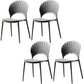 Contemporary Style Kitchen Plastic Chairs Dining Armless Open Back Side Chair Grey 4 Piece Set Clearhalo ' kitchen&dining_furn' 'Dining Chairs' 'Dining Tables & Seating' 'dining_chair' 'furn' 'furn_dining_chair' 'Furniture' 'furniture_dining_chair' 'Kitchen & Dining Furniture' 'kitchen' 4588955