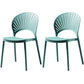 Contemporary Style Kitchen Plastic Chairs Dining Armless Open Back Side Chair Light Blue 2 Piece Set Clearhalo ' kitchen&dining_furn' 'Dining Chairs' 'Dining Tables & Seating' 'dining_chair' 'furn' 'furn_dining_chair' 'Furniture' 'furniture_dining_chair' 'Kitchen & Dining Furniture' 'kitchen' 4588958