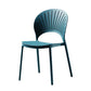 Contemporary Style Kitchen Plastic Chairs Dining Armless Open Back Side Chair Peacock Blue 1 Piece Clearhalo ' kitchen&dining_furn' 'Dining Chairs' 'Dining Tables & Seating' 'dining_chair' 'furn' 'furn_dining_chair' 'Furniture' 'furniture_dining_chair' 'Kitchen & Dining Furniture' 'kitchen' 4588962