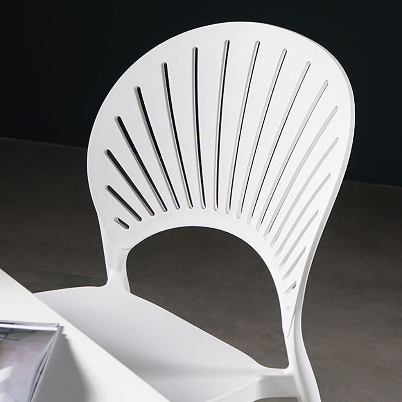 Contemporary Style Kitchen Plastic Chairs Dining Armless Open Back Side Chair Clearhalo ' kitchen&dining_furn' 'Dining Chairs' 'Dining Tables & Seating' 'dining_chair' 'furn' 'furn_dining_chair' 'Furniture' 'furniture_dining_chair' 'Kitchen & Dining Furniture' 'kitchen' 4588967