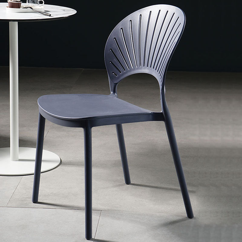 Contemporary Style Kitchen Plastic Chairs Dining Armless Open Back Side Chair Clearhalo ' kitchen&dining_furn' 'Dining Chairs' 'Dining Tables & Seating' 'dining_chair' 'furn' 'furn_dining_chair' 'Furniture' 'furniture_dining_chair' 'Kitchen & Dining Furniture' 'kitchen' 4588974