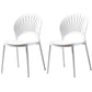 Contemporary Style Kitchen Plastic Chairs Dining Armless Open Back Side Chair White 2 Piece Set Clearhalo ' kitchen&dining_furn' 'Dining Chairs' 'Dining Tables & Seating' 'dining_chair' 'furn' 'furn_dining_chair' 'Furniture' 'furniture_dining_chair' 'Kitchen & Dining Furniture' 'kitchen' 4588976