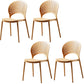 Contemporary Style Kitchen Plastic Chairs Dining Armless Open Back Side Chair Light Yellow 4 Piece Set Clearhalo ' kitchen&dining_furn' 'Dining Chairs' 'Dining Tables & Seating' 'dining_chair' 'furn' 'furn_dining_chair' 'Furniture' 'furniture_dining_chair' 'Kitchen & Dining Furniture' 'kitchen' 4588980