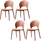 Contemporary Style Kitchen Plastic Chairs Dining Armless Open Back Side Chair Orange 4 Piece Set Clearhalo ' kitchen&dining_furn' 'Dining Chairs' 'Dining Tables & Seating' 'dining_chair' 'furn' 'furn_dining_chair' 'Furniture' 'furniture_dining_chair' 'Kitchen & Dining Furniture' 'kitchen' 4588983