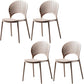 Contemporary Style Kitchen Plastic Chairs Dining Armless Open Back Side Chair Camel 4 Piece Set Clearhalo ' kitchen&dining_furn' 'Dining Chairs' 'Dining Tables & Seating' 'dining_chair' 'furn' 'furn_dining_chair' 'Furniture' 'furniture_dining_chair' 'Kitchen & Dining Furniture' 'kitchen' 4588989