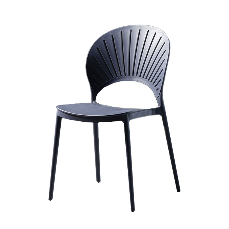 Contemporary Style Kitchen Plastic Chairs Dining Armless Open Back Side Chair Blue 1 Piece Clearhalo ' kitchen&dining_furn' 'Dining Chairs' 'Dining Tables & Seating' 'dining_chair' 'furn' 'furn_dining_chair' 'Furniture' 'furniture_dining_chair' 'Kitchen & Dining Furniture' 'kitchen' 4588990