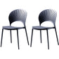 Contemporary Style Kitchen Plastic Chairs Dining Armless Open Back Side Chair Blue 2 Piece Set Clearhalo ' kitchen&dining_furn' 'Dining Chairs' 'Dining Tables & Seating' 'dining_chair' 'furn' 'furn_dining_chair' 'Furniture' 'furniture_dining_chair' 'Kitchen & Dining Furniture' 'kitchen' 4588991