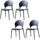 Contemporary Style Kitchen Plastic Chairs Dining Armless Open Back Side Chair Blue 4 Piece Set Clearhalo ' kitchen&dining_furn' 'Dining Chairs' 'Dining Tables & Seating' 'dining_chair' 'furn' 'furn_dining_chair' 'Furniture' 'furniture_dining_chair' 'Kitchen & Dining Furniture' 'kitchen' 4588992