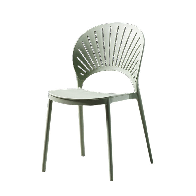 Contemporary Style Kitchen Plastic Chairs Dining Armless Open Back Side Chair Light Green 1 Piece Clearhalo ' kitchen&dining_furn' 'Dining Chairs' 'Dining Tables & Seating' 'dining_chair' 'furn' 'furn_dining_chair' 'Furniture' 'furniture_dining_chair' 'Kitchen & Dining Furniture' 'kitchen' 4588993