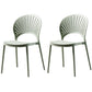 Contemporary Style Kitchen Plastic Chairs Dining Armless Open Back Side Chair Light Green 2 Piece Set Clearhalo ' kitchen&dining_furn' 'Dining Chairs' 'Dining Tables & Seating' 'dining_chair' 'furn' 'furn_dining_chair' 'Furniture' 'furniture_dining_chair' 'Kitchen & Dining Furniture' 'kitchen' 4588994