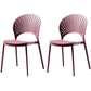 Contemporary Style Kitchen Plastic Chairs Dining Armless Open Back Side Chair Purple 2 Piece Set Clearhalo ' kitchen&dining_furn' 'Dining Chairs' 'Dining Tables & Seating' 'dining_chair' 'furn' 'furn_dining_chair' 'Furniture' 'furniture_dining_chair' 'Kitchen & Dining Furniture' 'kitchen' 4589003