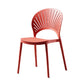 Contemporary Style Kitchen Plastic Chairs Dining Armless Open Back Side Chair Crimson 1 Piece Clearhalo ' kitchen&dining_furn' 'Dining Chairs' 'Dining Tables & Seating' 'dining_chair' 'furn' 'furn_dining_chair' 'Furniture' 'furniture_dining_chair' 'Kitchen & Dining Furniture' 'kitchen' 4589005