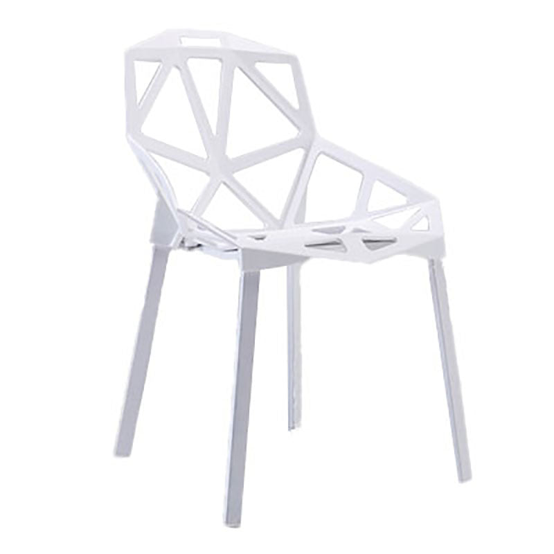 Plastic Contemporary Dinette Chairs Kitchen Dining Arm Side Chair White 1 Piece Clearhalo ' kitchen&dining_furn' 'Dining Chairs' 'Dining Tables & Seating' 'dining_chair' 'furn' 'furn_dining_chair' 'Furniture' 'furniture_dining_chair' 'Kitchen & Dining Furniture' 'kitchen' 4589015