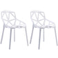 Plastic Contemporary Dinette Chairs Kitchen Dining Arm Side Chair White 2 Piece Set Clearhalo ' kitchen&dining_furn' 'Dining Chairs' 'Dining Tables & Seating' 'dining_chair' 'furn' 'furn_dining_chair' 'Furniture' 'furniture_dining_chair' 'Kitchen & Dining Furniture' 'kitchen' 4589018