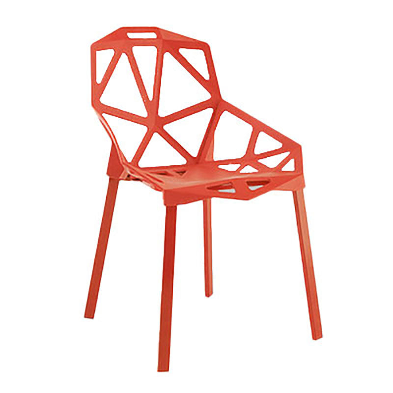 Plastic Contemporary Dinette Chairs Kitchen Dining Arm Side Chair Orange 1 Piece Clearhalo ' kitchen&dining_furn' 'Dining Chairs' 'Dining Tables & Seating' 'dining_chair' 'furn' 'furn_dining_chair' 'Furniture' 'furniture_dining_chair' 'Kitchen & Dining Furniture' 'kitchen' 4589022