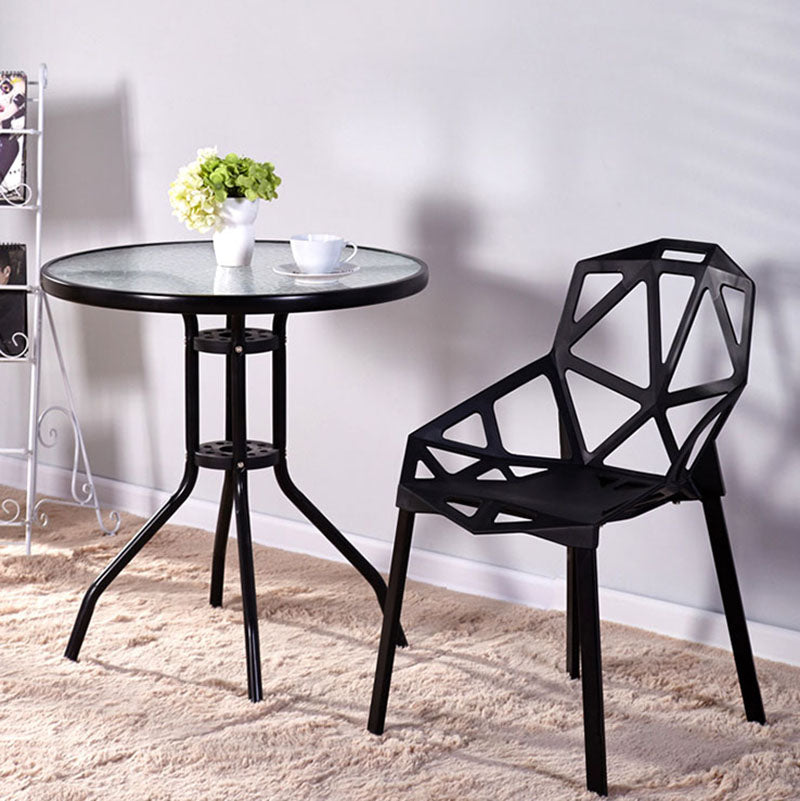 Plastic Contemporary Dinette Chairs Kitchen Dining Arm Side Chair Clearhalo ' kitchen&dining_furn' 'Dining Chairs' 'Dining Tables & Seating' 'dining_chair' 'furn' 'furn_dining_chair' 'Furniture' 'furniture_dining_chair' 'Kitchen & Dining Furniture' 'kitchen' 4589032