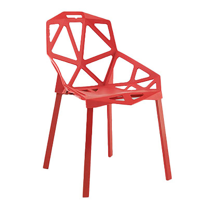 Plastic Contemporary Dinette Chairs Kitchen Dining Arm Side Chair Red 1 Piece Clearhalo ' kitchen&dining_furn' 'Dining Chairs' 'Dining Tables & Seating' 'dining_chair' 'furn' 'furn_dining_chair' 'Furniture' 'furniture_dining_chair' 'Kitchen & Dining Furniture' 'kitchen' 4589033
