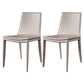 Contemporary Leather Armless Dining Chair Metal Dining Room Chairs Light Khaki 2 Piece Set Clearhalo ' kitchen&dining_furn' 'Dining Chairs' 'Dining Tables & Seating' 'dining_chair' 'furn' 'furn_dining_chair' 'Furniture' 'furniture_dining_chair' 'Kitchen & Dining Furniture' 'kitchen' 4589042