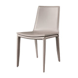 Contemporary Leather Armless Dining Chair Metal Dining Room Chairs Clearhalo ' kitchen&dining_furn' 'Dining Chairs' 'Dining Tables & Seating' 'dining_chair' 'furn' 'furn_dining_chair' 'Furniture' 'furniture_dining_chair' 'Kitchen & Dining Furniture' 'kitchen' 4589049