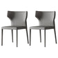 Contemporary Leather Dining Room Chair Armless Wingback Side Chair for Home Use Grey 2 Piece Set Clearhalo ' kitchen&dining_furn' 'Dining Chairs' 'Dining Tables & Seating' 'dining_chair' 'furn' 'furn_dining_chair' 'Furniture' 'furniture_dining_chair' 'Kitchen & Dining Furniture' 'kitchen' 4589062
