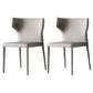 Contemporary Leather Dining Room Chair Armless Wingback Side Chair for Home Use Light Gray 2 Piece Set Clearhalo ' kitchen&dining_furn' 'Dining Chairs' 'Dining Tables & Seating' 'dining_chair' 'furn' 'furn_dining_chair' 'Furniture' 'furniture_dining_chair' 'Kitchen & Dining Furniture' 'kitchen' 4589064