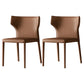 Contemporary Leather Dining Room Chair Armless Wingback Side Chair for Home Use Coffee 2 Piece Set Clearhalo ' kitchen&dining_furn' 'Dining Chairs' 'Dining Tables & Seating' 'dining_chair' 'furn' 'furn_dining_chair' 'Furniture' 'furniture_dining_chair' 'Kitchen & Dining Furniture' 'kitchen' 4589068