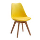 Contemporary Style Kitchen Chairs Dining Armless Side Chair with Wooden Legs Yellow 1 Piece Clearhalo ' kitchen&dining_furn' 'Dining Chairs' 'Dining Tables & Seating' 'dining_chair' 'Furniture' 'furniture_dining_chair' 'Kitchen & Dining Furniture' 'kitchen' 4589081