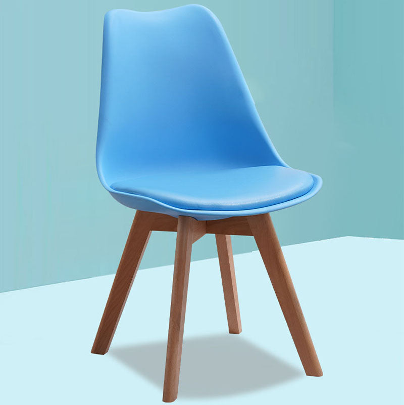 Contemporary Style Kitchen Chairs Dining Armless Side Chair with Wooden Legs Clearhalo ' kitchen&dining_furn' 'Dining Chairs' 'Dining Tables & Seating' 'dining_chair' 'Furniture' 'furniture_dining_chair' 'Kitchen & Dining Furniture' 'kitchen' 4589084