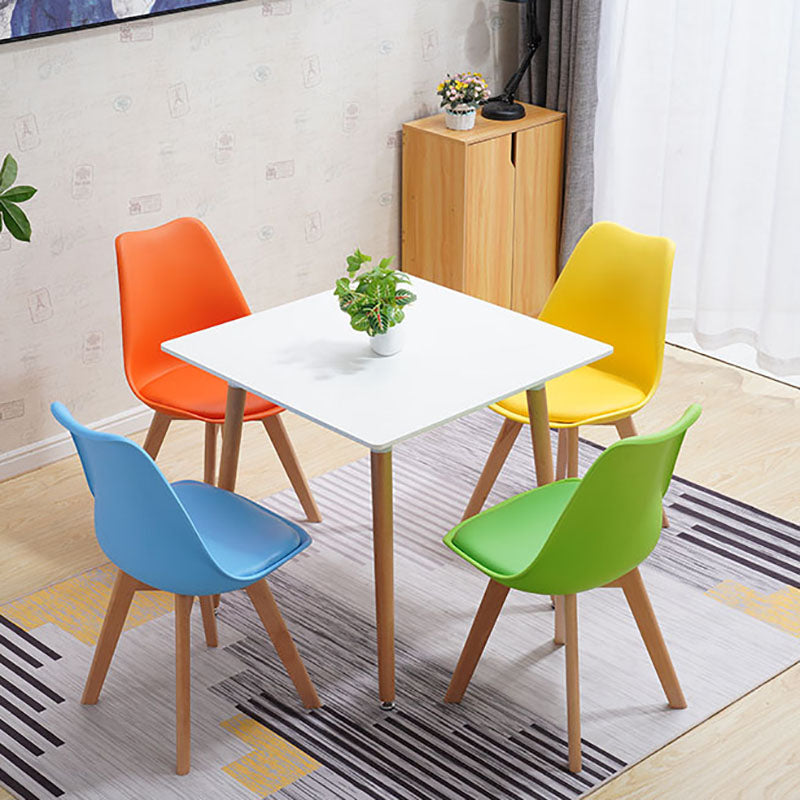 Contemporary Style Kitchen Chairs Dining Armless Side Chair with Wooden Legs Clearhalo ' kitchen&dining_furn' 'Dining Chairs' 'Dining Tables & Seating' 'dining_chair' 'Furniture' 'furniture_dining_chair' 'Kitchen & Dining Furniture' 'kitchen' 4589090