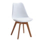 Contemporary Style Kitchen Chairs Dining Armless Side Chair with Wooden Legs White 1 Piece Clearhalo ' kitchen&dining_furn' 'Dining Chairs' 'Dining Tables & Seating' 'dining_chair' 'Furniture' 'furniture_dining_chair' 'Kitchen & Dining Furniture' 'kitchen' 4589092