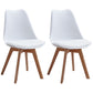 Contemporary Style Kitchen Chairs Dining Armless Side Chair with Wooden Legs White Set of 2 Clearhalo ' kitchen&dining_furn' 'Dining Chairs' 'Dining Tables & Seating' 'dining_chair' 'Furniture' 'furniture_dining_chair' 'Kitchen & Dining Furniture' 'kitchen' 4589095