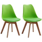 Contemporary Style Kitchen Chairs Dining Armless Side Chair with Wooden Legs Green Set of 2 Clearhalo ' kitchen&dining_furn' 'Dining Chairs' 'Dining Tables & Seating' 'dining_chair' 'Furniture' 'furniture_dining_chair' 'Kitchen & Dining Furniture' 'kitchen' 4589101