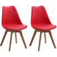 Contemporary Style Kitchen Chairs Dining Armless Side Chair with Wooden Legs Red Set of 2 Clearhalo ' kitchen&dining_furn' 'Dining Chairs' 'Dining Tables & Seating' 'dining_chair' 'Furniture' 'furniture_dining_chair' 'Kitchen & Dining Furniture' 'kitchen' 4589104