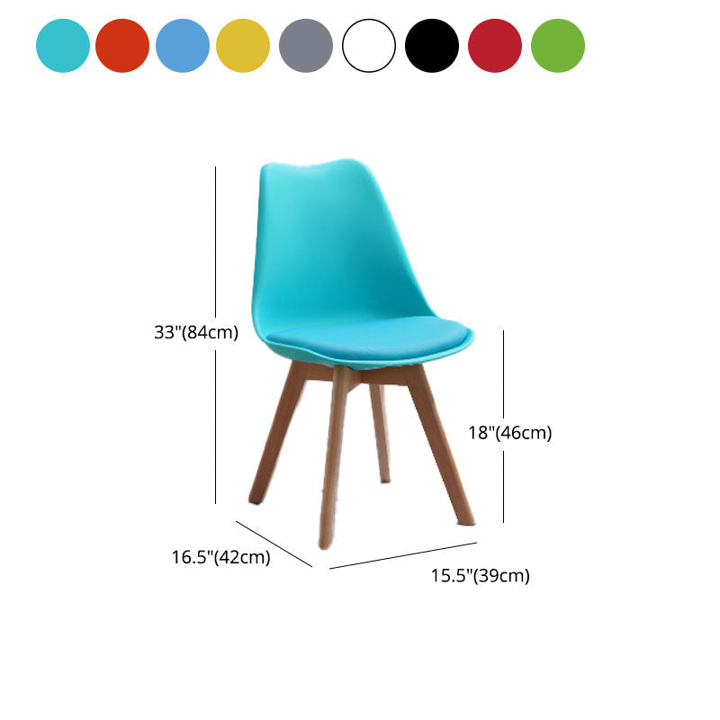 Contemporary Style Kitchen Chairs Dining Armless Side Chair with Wooden Legs Clearhalo ' kitchen&dining_furn' 'Dining Chairs' 'Dining Tables & Seating' 'dining_chair' 'Furniture' 'furniture_dining_chair' 'Kitchen & Dining Furniture' 'kitchen' 4589112