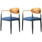 Contemporary Style Kitchen Chairs Dining Open Back Arm Side Chair with Metal Legs Blue-Orange 2 Piece Set Clearhalo ' kitchen&dining_furn' 'Dining Chairs' 'Dining Tables & Seating' 'dining_chair' 'furn' 'furn_dining_chair' 'Furniture' 'furniture_dining_chair' 'Kitchen & Dining Furniture' 'kitchen' 4589139