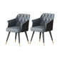 Glam Metal Arm Dining Chair Faux Leather Side Chair for Restaurant Use Lake Blue 2 Piece Set Clearhalo ' kitchen&dining_furn' 'Dining Chairs' 'Dining Tables & Seating' 'dining_chair' 'furn' 'furn_dining_chair' 'Furniture' 'furniture_dining_chair' 'Kitchen & Dining Furniture' 'kitchen' 4589144