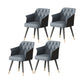 Glam Metal Arm Dining Chair Faux Leather Side Chair for Restaurant Use Lake Blue 4 Piece Set Clearhalo ' kitchen&dining_furn' 'Dining Chairs' 'Dining Tables & Seating' 'dining_chair' 'furn' 'furn_dining_chair' 'Furniture' 'furniture_dining_chair' 'Kitchen & Dining Furniture' 'kitchen' 4589147