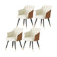 Glam Metal Arm Dining Chair Faux Leather Side Chair for Restaurant Use White-Saffron 4 Piece Set Clearhalo ' kitchen&dining_furn' 'Dining Chairs' 'Dining Tables & Seating' 'dining_chair' 'furn' 'furn_dining_chair' 'Furniture' 'furniture_dining_chair' 'Kitchen & Dining Furniture' 'kitchen' 4589153