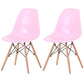 Contemporary Style Kitchen Chairs Dining Armless Side Chairs with Wooden Legs Pink Set of 2 Clearhalo ' kitchen&dining_furn' 'Dining Chairs' 'Dining Tables & Seating' 'dining_chair' 'Furniture' 'furniture_dining_chair' 'Kitchen & Dining Furniture' 'kitchen' 4589172