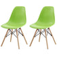 Contemporary Style Kitchen Chairs Dining Armless Side Chairs with Wooden Legs Green Set of 2 Clearhalo ' kitchen&dining_furn' 'Dining Chairs' 'Dining Tables & Seating' 'dining_chair' 'Furniture' 'furniture_dining_chair' 'Kitchen & Dining Furniture' 'kitchen' 4589185
