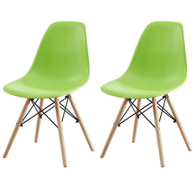 Contemporary Style Kitchen Chairs Dining Armless Side Chairs with Wooden Legs Green Set of 2 Clearhalo ' kitchen&dining_furn' 'Dining Chairs' 'Dining Tables & Seating' 'dining_chair' 'Furniture' 'furniture_dining_chair' 'Kitchen & Dining Furniture' 'kitchen' 4589185