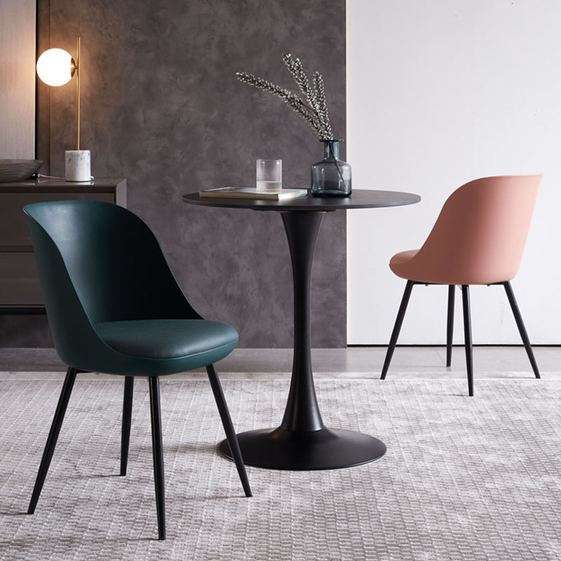 Contemporary Style Kitchen Chair Dining Armless Side Chairs with Metal Legs Clearhalo ' kitchen&dining_furn' 'Dining Chairs' 'Dining Tables & Seating' 'dining_chair' 'furn' 'furn_dining_chair' 'Furniture' 'furniture_dining_chair' 'Kitchen & Dining Furniture' 'kitchen' 4589196