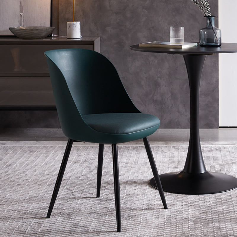 Contemporary Style Kitchen Chair Dining Armless Side Chairs with Metal Legs Clearhalo ' kitchen&dining_furn' 'Dining Chairs' 'Dining Tables & Seating' 'dining_chair' 'furn' 'furn_dining_chair' 'Furniture' 'furniture_dining_chair' 'Kitchen & Dining Furniture' 'kitchen' 4589212