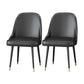 Scandinavian Arm Solid Back Dining Side Chair Leather Dining Side Chair Black 2 Piece Set Clearhalo ' kitchen&dining_furn' 'Dining Chairs' 'Dining Tables & Seating' 'dining_chair' 'furn' 'furn_dining_chair' 'Furniture' 'furniture_dining_chair' 'Kitchen & Dining Furniture' 'kitchen' 4589218
