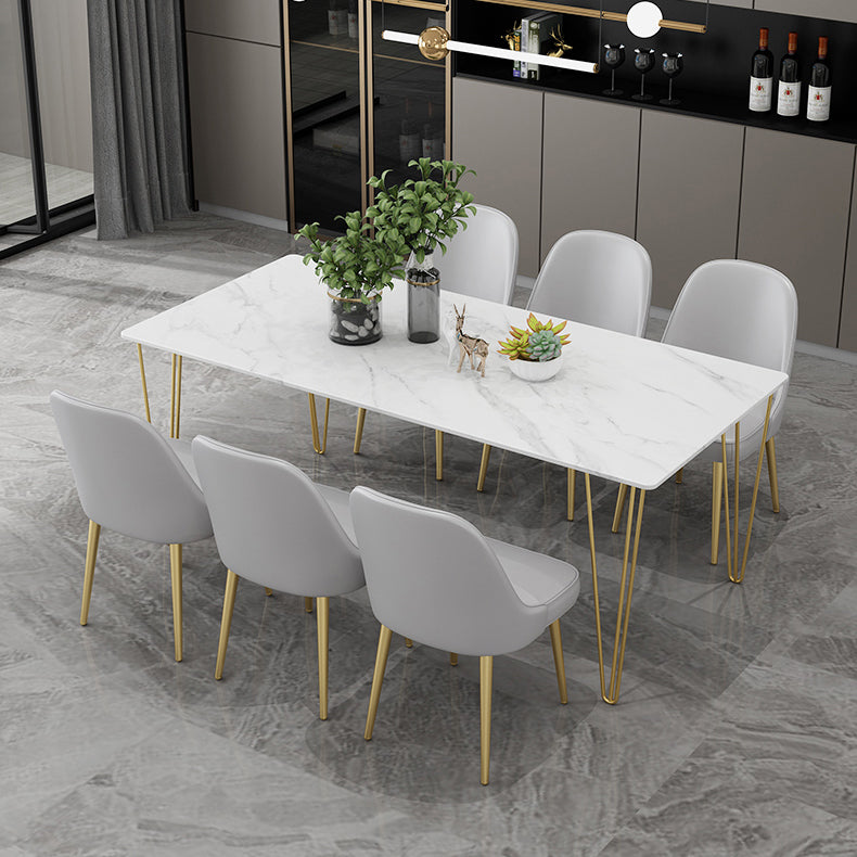 Scandinavian Arm Solid Back Dining Side Chair Leather Dining Side Chair Clearhalo ' kitchen&dining_furn' 'Dining Chairs' 'Dining Tables & Seating' 'dining_chair' 'furn' 'furn_dining_chair' 'Furniture' 'furniture_dining_chair' 'Kitchen & Dining Furniture' 'kitchen' 4589232