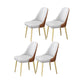 Scandinavian Arm Solid Back Dining Side Chair Leather Dining Side Chair Taupe 4 Piece Set Clearhalo ' kitchen&dining_furn' 'Dining Chairs' 'Dining Tables & Seating' 'dining_chair' 'furn' 'furn_dining_chair' 'Furniture' 'furniture_dining_chair' 'Kitchen & Dining Furniture' 'kitchen' 4589235
